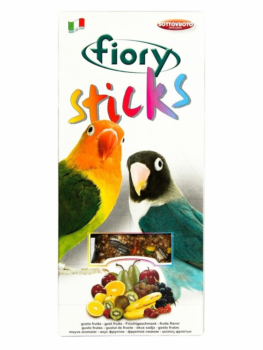 FIORY палочки для средних попугаев Sticks с фруктами 2х60 г