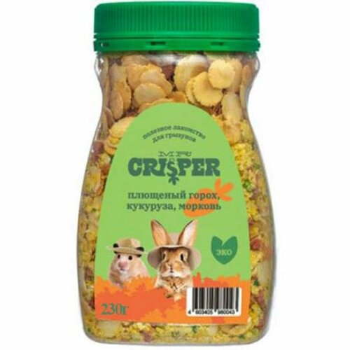 MR.Crisper Лакомство для грызунов: горох, кукуруза, морковь, 230 г 0.23 кг