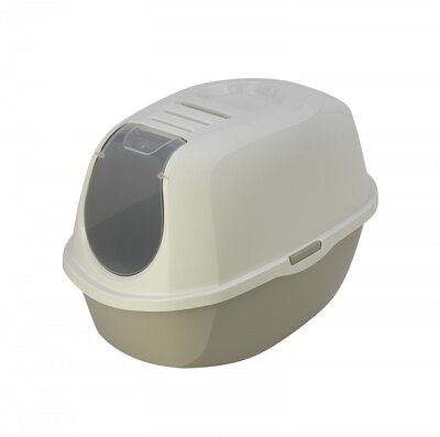 Moderna Туалет-домик SmartCat с угольным фильтром 54х40х41см теплый серый (RECYCLED Smart cat) | Smart cat 1,2 кг 58038 (1 шт)