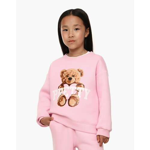 фото Толстовка gloria jeans, размер 5-6л/116 (30), розовый