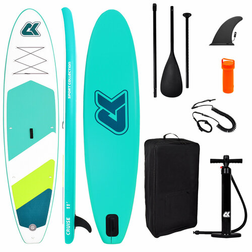 Надувная SUP-доска Сапборд (SUP board) CK-11 WHITE/TURQUOISE