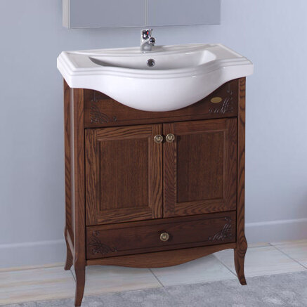 фото Тумба с раковиной ASB-Woodline Салерно 65 орех антикварный