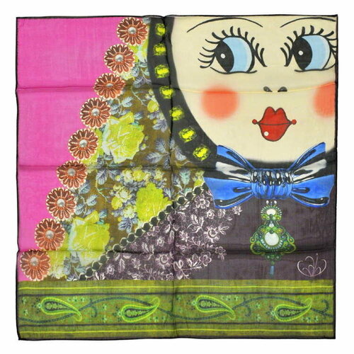 фото Платок gaia,70х70 см, зеленый