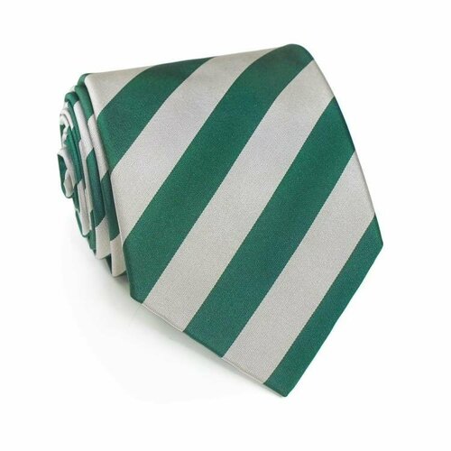 фото Галстук rene lezard, натуральный шелк, в полоску, для мужчин, серый, зеленый