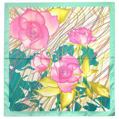 фото Платок roby foulards,90х90 см, голубой