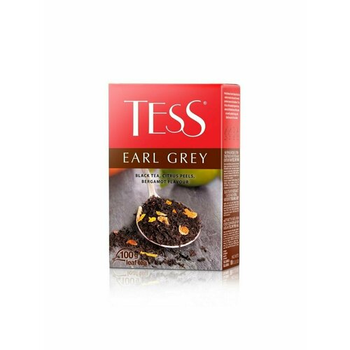 Tess Чай листовой Earl Grey, черный с добавками, 100 г