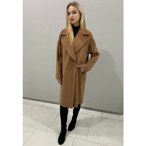 фото Пальто , размер 46, бежевый dlusso