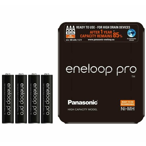 Аккумулятор Panasonic Eneloop Pro AAA 900 4BP (BK-4HCDE/4LE) батарейки panasonic lr6ppg 4bp blister