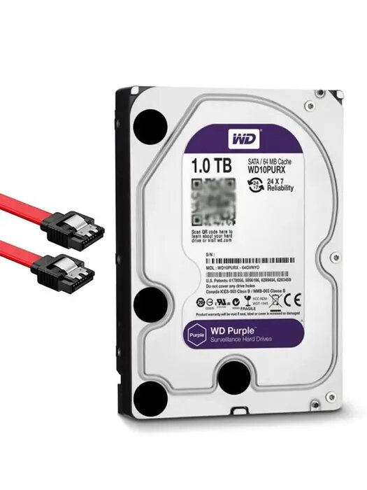 Жесткий диск Western Digital WD Purple 1 ТБ WD10PURX（WD10PURZ）