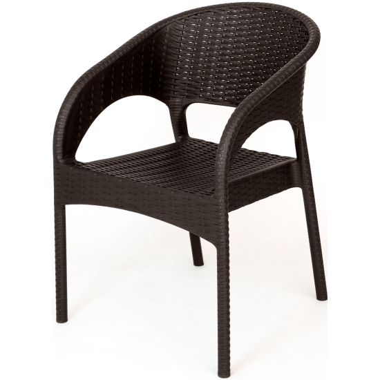 Кресло Элластик-пласт пластиковое Ola Dom арт. K-GS01 (коричневое)