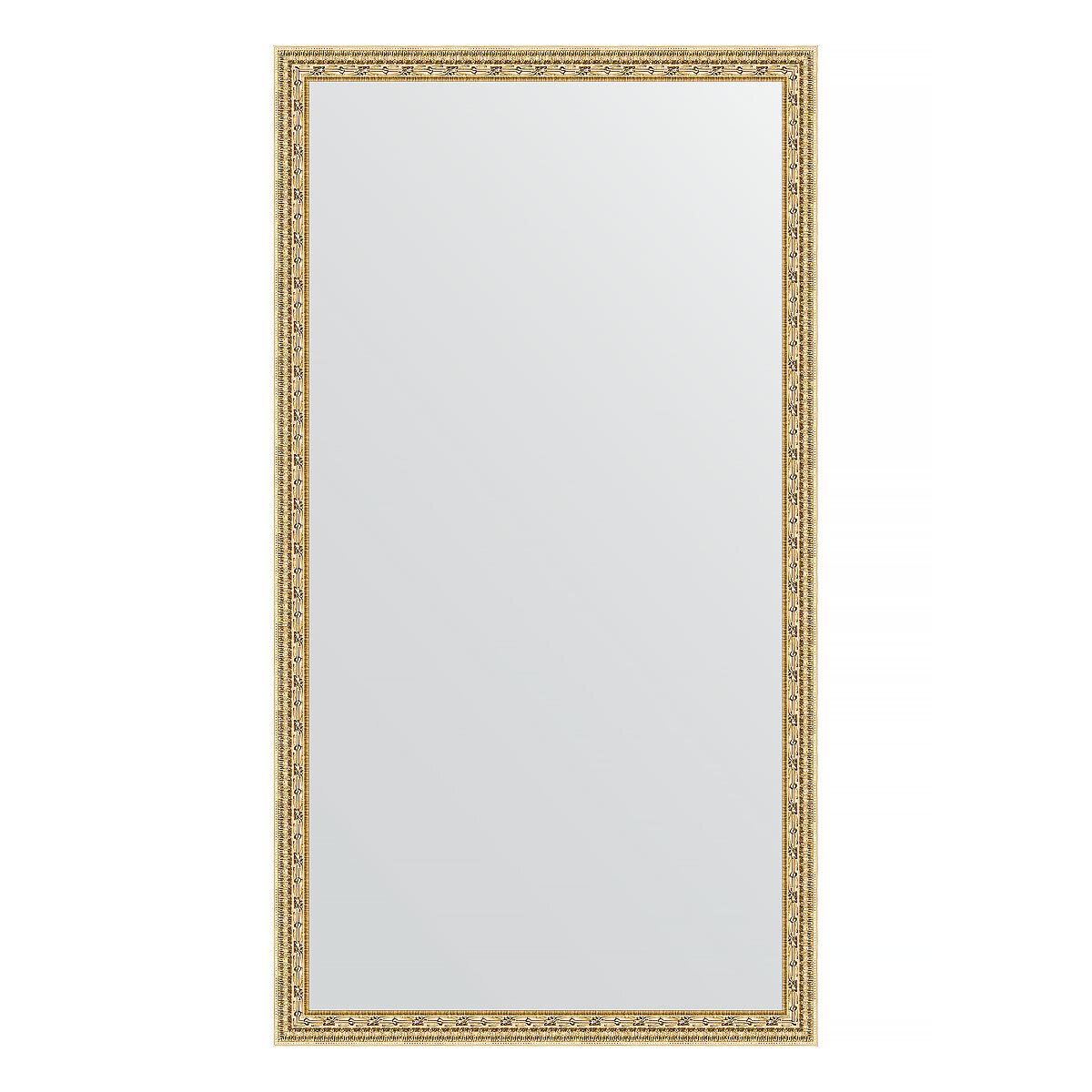 Зеркало настенное EVOFORM в багетной раме сусальное золото 72х132 см для гостиной прихожей кабинета спальни и ванной комнаты BY 1098