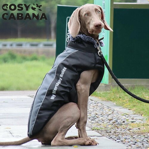 Зимняя куртка жилет для собак / Теплая, водоотталкивающая, светоотражающая / Размер XL, серая зимняя куртка жилет для собак теплая водоотталкивающая светоотражающая размер 6xl оранжевая
