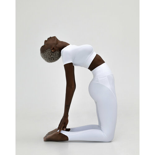 Легинсы  IRNBY, прилегающий силуэт, спортивный стиль, размер S/176, белый