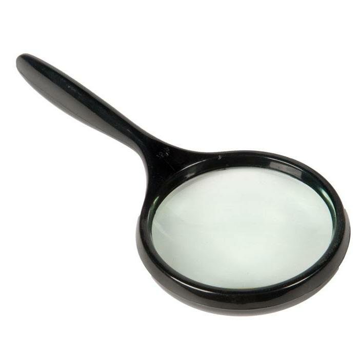 Линза (лупа) ручная гнутая (3 дюйма) magnifying glass 16395