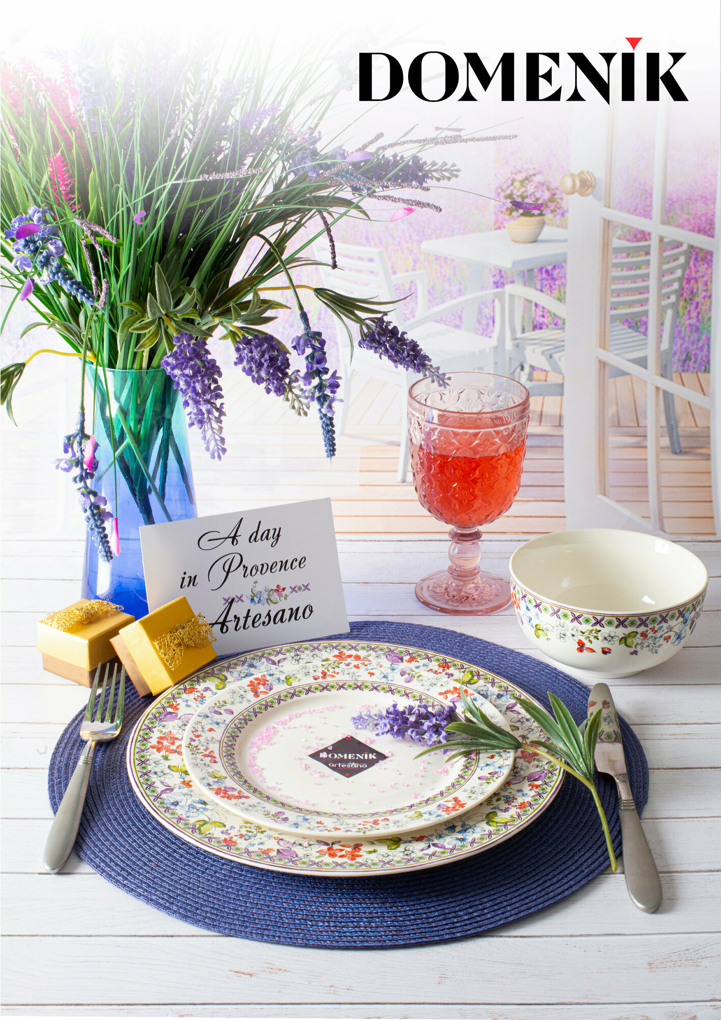 Кружка DOMENIK ARTESANO 320мл для кофе и чая с цветочным рисунком — фото 1