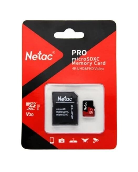 Карта MicroSD card Netac P500 Extreme Pro 256GB, retail version w/SD adapter