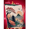 Рукоделие Картина по номерам на холсте 40х50 на подрамнике пейзаж Япония - изображение
