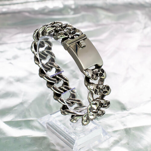 фото Браслет, 1 шт., размер 22 см, серебряный zloster