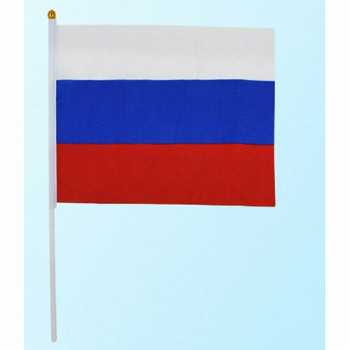 Флаг РФ 16*24см без подставки. Количество в наборе 30 шт.