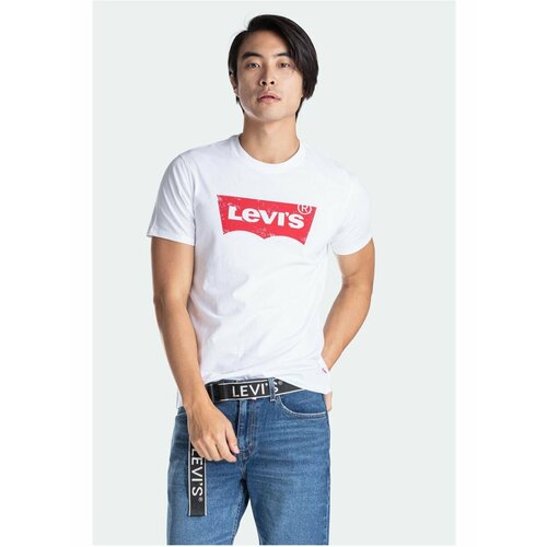 Футболка Levi's, размер S, красный, белый