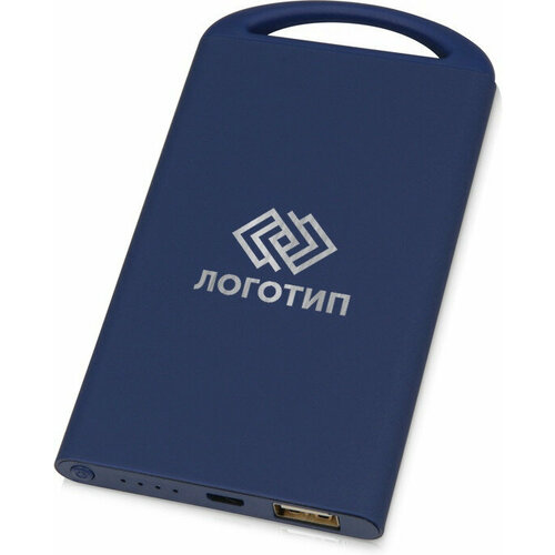 Портативное зарядное устройство Shine с зеркальной гравировкой 4000 мАч темно-синий 273400₽