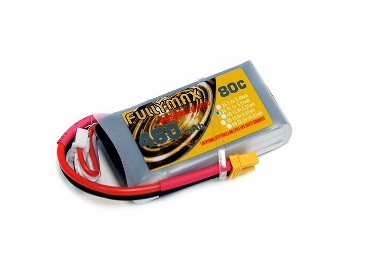 Аккумулятор LiPo Fullymax 11.1V 460мАч 80C FB460XT-3S-80C