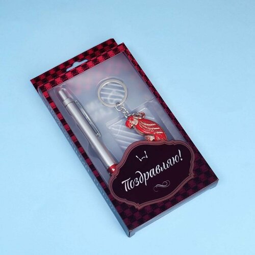 Подарочный набор - 2в1 ручка и брелок в виде попугая 1 упаковка 239₽