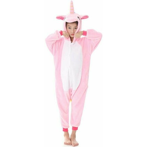 Кигуруми Единорог, розовый, белый