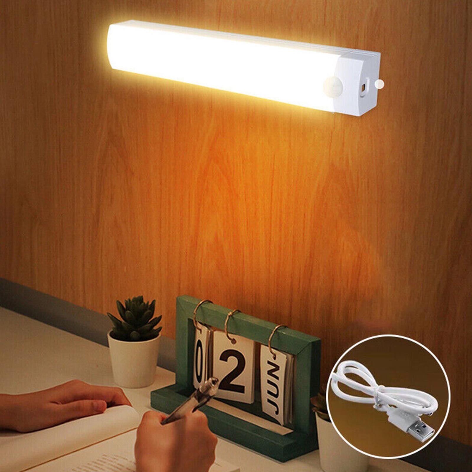 Светильник с датчиком движения 30 см линейный светодиодный беспроводной съемный с магнитными стикерами для шкафа и кухни, USB-зарядкой - фотография № 5