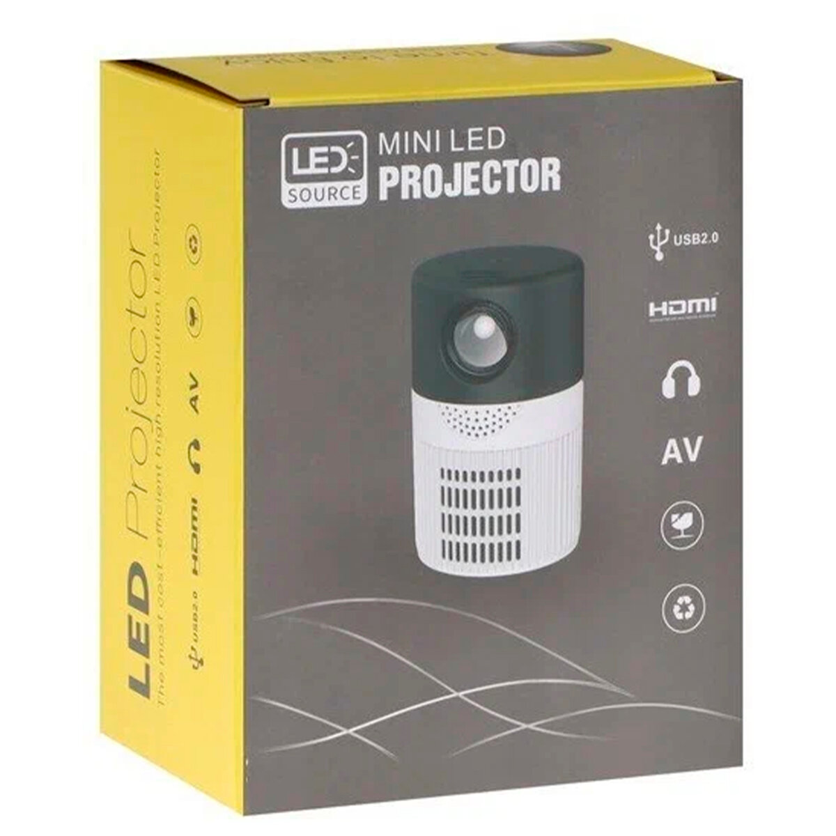 Проектор мультимедийный Unic T400 Basic / Портативный светодиодный видеопроектор Full HD 1080 LED 300 Lm / Домашний кинопроектор для фильмов и дома