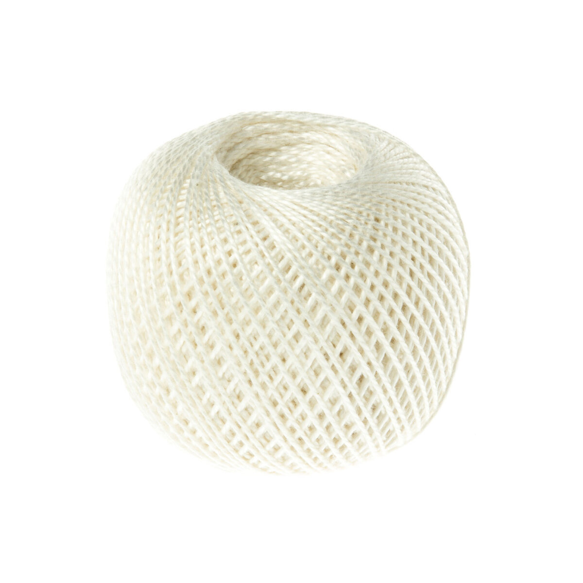 Нитки для вязания и плетения 'ирис' (100% хлопок), 25г, 150м (0102 молочный), 20 мотков