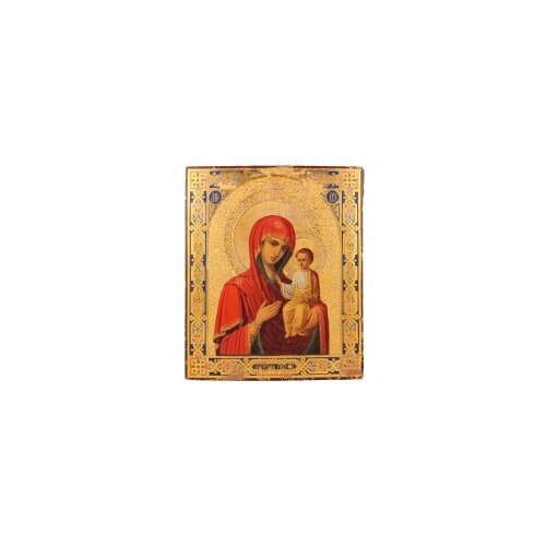 Икона БМ Иверская 26х31 19 век #151995 икона бм иверская 11х14 5 145929