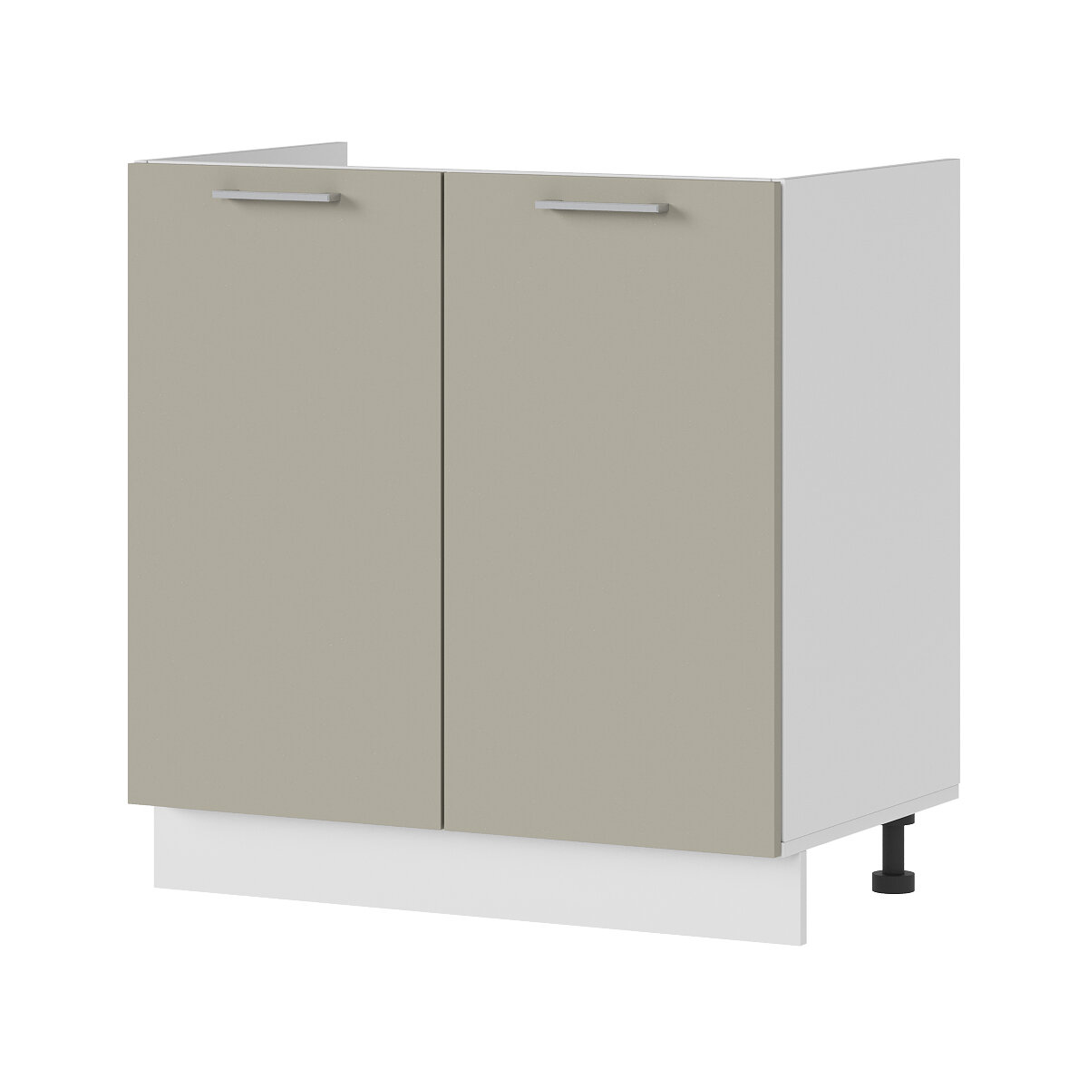 фото Кухонный модуль напольный, под мойку, без столешницы, Катрин, ШНМ800, Белый/Циркон