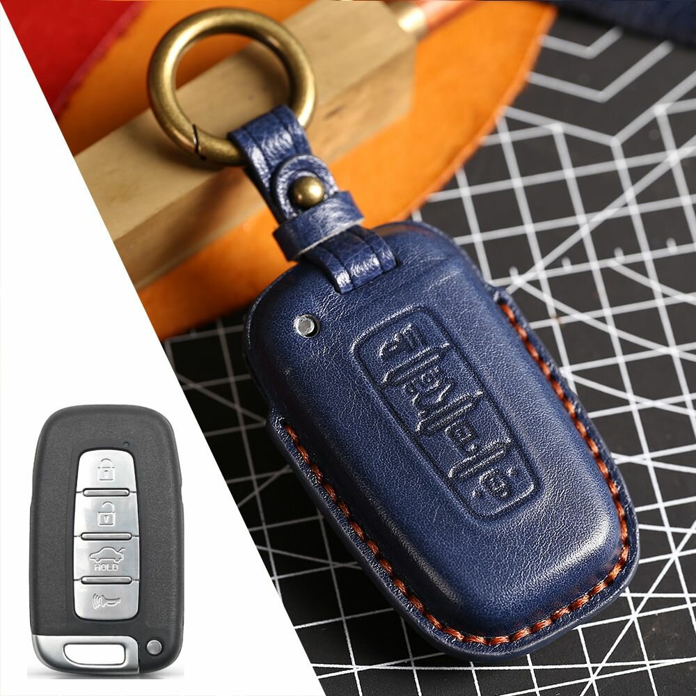 Чехол MyPads для ключа автомобиля класса люкс для Kia Sportage K5 K2 Sorento Optima Forte, Hyundai IX35 Elantra Sonata из подлинной кожи