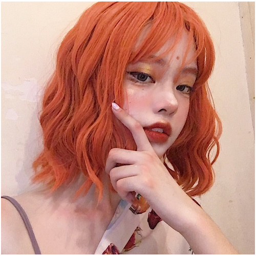 Рыжий парик вьющиеся волосы