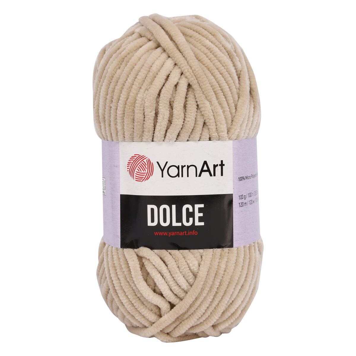 Пряжа для вязания YarnArt 'Dolce' 100гр 120м (100% микрополиэстер) (771 кремовый), 5 мотков