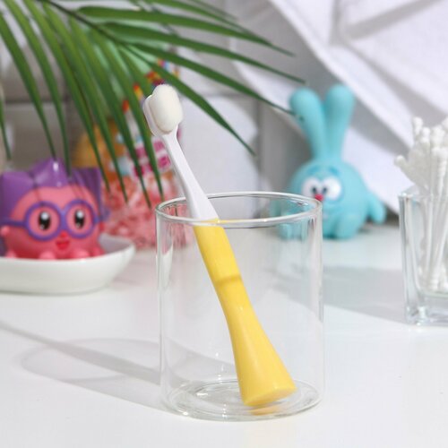 Зубная щётка детская 2-9 лет 10 000 щетинок ультрамягкая жёлтая 1шт 398₽