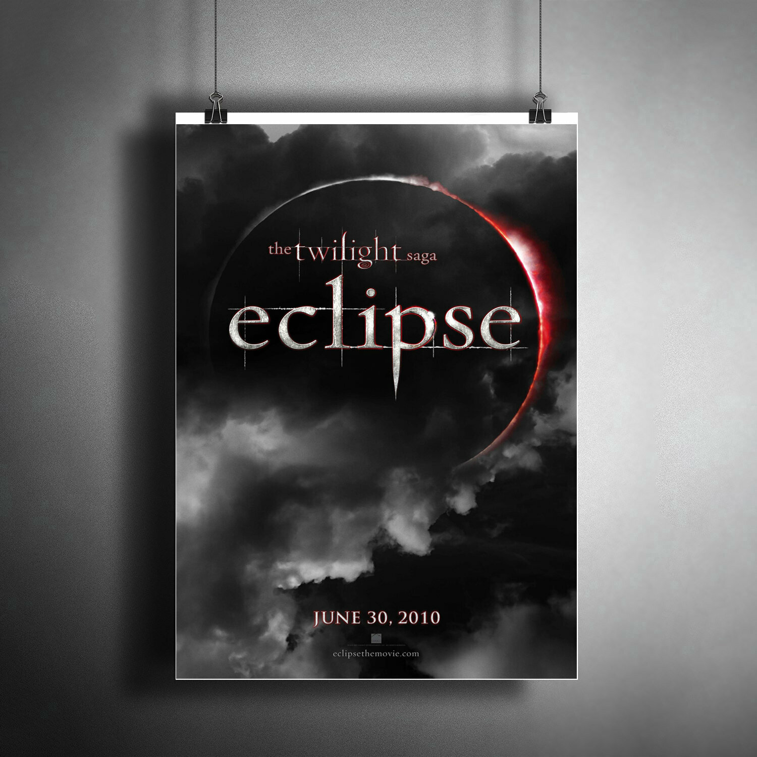 Постер плакат для интерьера "Фильм: Сумерки. Сага. Затмение. The Twilight Saga: Eclipse. Вампиры Бэлла и Эдвард" / A3 (297 x 420 мм)