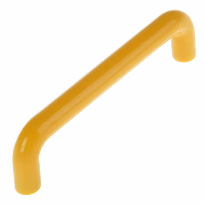 Ручка скоба PLASTIC 009 пластиковая м/о 96 мм желтая (комплект из 26 шт)