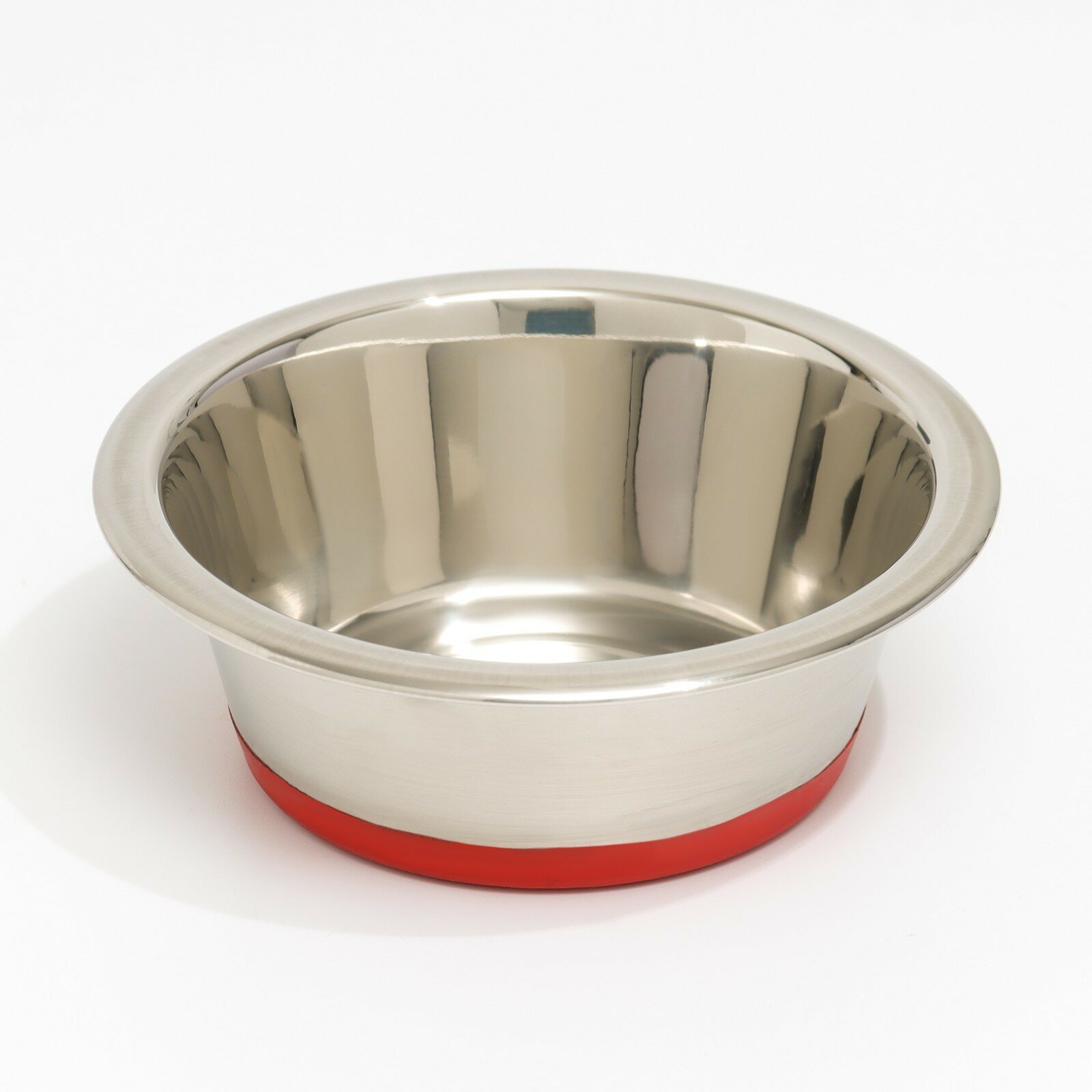 фото Миска стандартная с нескользящим силиконовым основанием, 400 мл, красная