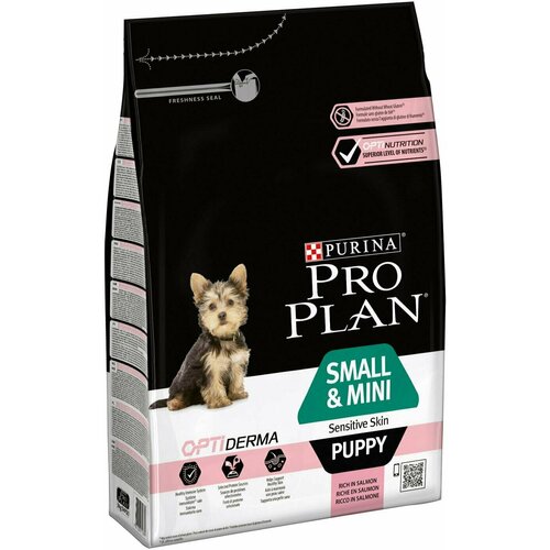 Pro Plan / Сухой корм для щенков Pro Plan Optiderma Small&Mini Puppy для мелких пород с лососем 3кг 3 шт
