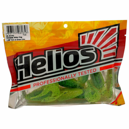 лягушка helios frog 2 56 6 5 см green lime 7шт hs 21 010 000145996 Лягушка Helios Frog Green Lime, 6.5 см, 7 шт. (HS-21-010) (комплект из 5 шт)