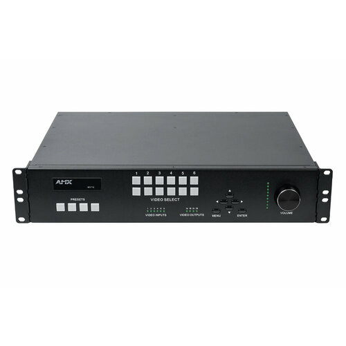 Презентационный коммутатор [FGN7142-23] AMX [NMX-PRS-N7142-23] Входы: 2 VGA, 4 HDMI (4K60) AVoIP энкодер N2312. Выходы: 2 HDMI, AVoIP декодер N2322