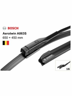 650/450мм дворники Bosch AeroTwin A863S (ID#1041526195), цена: 975 ₴,  купить на