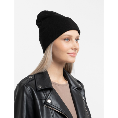 фото Шапка бини , размер 54/57, черный hand made tubatay
