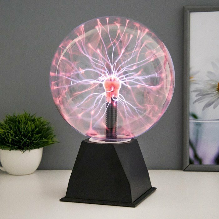 фото Плазменый шар "Большой" черный 10х10х29 см