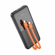 Аккумулятор внешний универсальный Hoco J119 10000 mAh Sharp charger PD22.5W+QC3.0 power bank (USB:5V-3A/ Type-C: 5V-3A) Черный