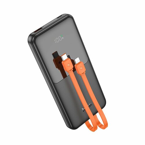 Аккумулятор внешний универсальный Hoco J119 10000 mAh Sharp charger PD22.5W+QC3.0 power bank (USB:5V-3A/ Type-C: 5V-3A) Черный 8x18650 power bank battery box mobile phone charger dual usb diy shell case lcd display 5v