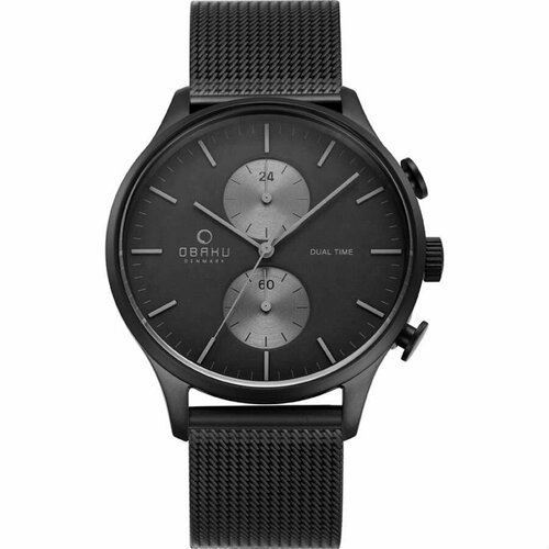 фото Наручные часы obaku v196gubbmb, серый, черный
