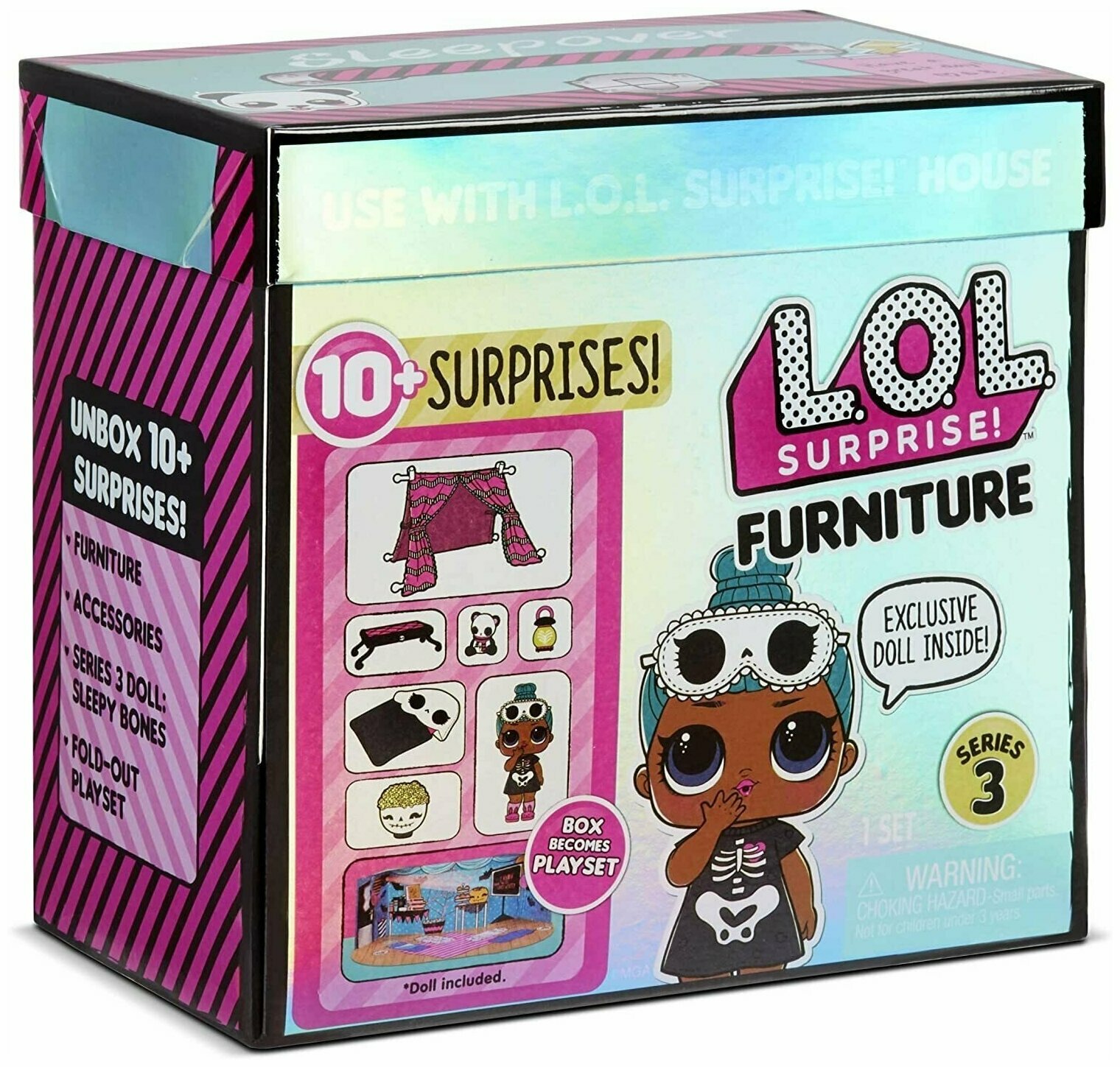 (Спальня 3) Игровой набор L.O.L. Surprise Furniture Серия 3 Sleepy Bones 570035